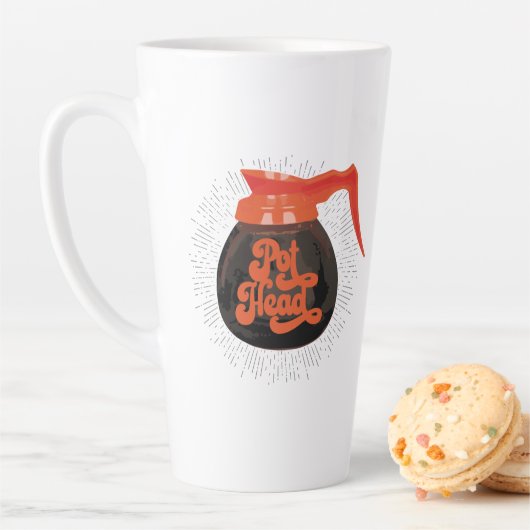 コーヒーポット頭ラテマグカップ カフェラテマグ (インサイチュ)