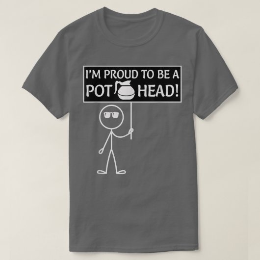 コーヒーポット頭 Tシャツ (デザイン正面)