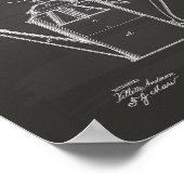 コーヒーポット1880特許技術Chalkboard ポスター (角)