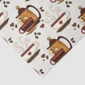 コーヒーポット&カップ可愛いパターン分離ティッシュP 薄葉紙 (詳細)