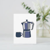 コーヒーポット コーヒーマグ ポストカード (スタンド正面)