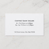 コーヒーポット(白)、石板 名刺 (裏面)