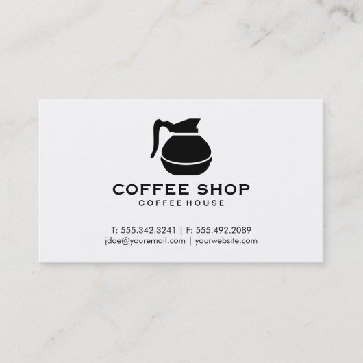 コーヒーポット（黒） 名刺 (正面)