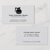 コーヒーポット（黒） II、タイル 名刺 (正面/裏面)