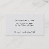 コーヒーポット（黒） II、タイル 名刺 (裏面)