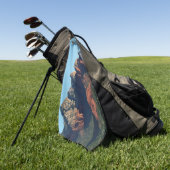 コーヒーポットRock Iのセドナ・アリゾナ ゴルフタオル (グリーン)