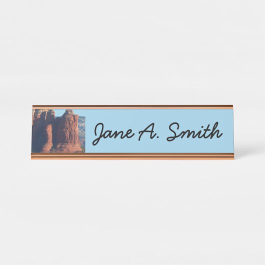 コーヒーポットRock Iのセドナ・アリゾナ デスクネームプレート (正面)