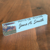 コーヒーポットRock Iのセドナ・アリゾナ デスクネームプレート (側面)