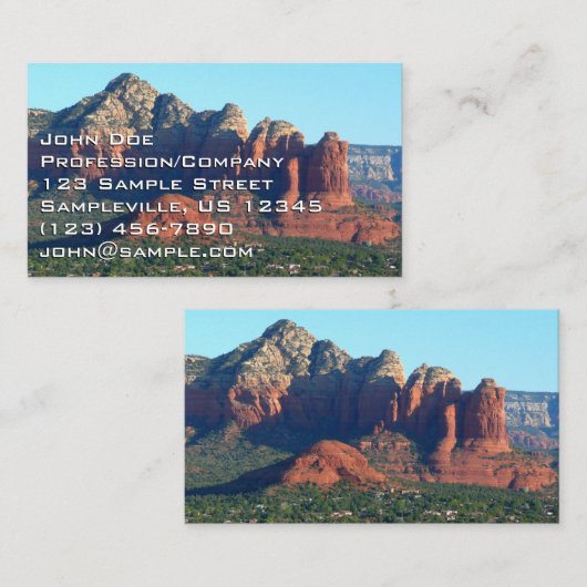 コーヒーポットRock Iのセドナ・アリゾナ 名刺 (正面/裏面)