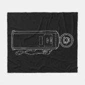 コーヒーポンプ フリースブランケット (正面(横))