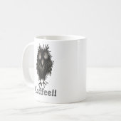 コーヒーポールおもしろいで熱狂するでかわいいSticklandのフクロウ コーヒーマグカップ (正面左)
