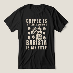 コーヒーマイラブランゲージおもしろいバリスタ トライブレンドTシャツ