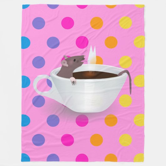コーヒーマウス フリースブランケット (正面)