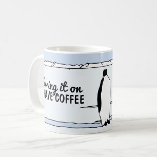 コーヒーマグでペンギン愛好家がそれを持ち上げる コーヒーマグカップ