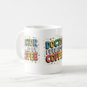 コーヒーマグで動く医師 コーヒーマグカップ (正面左)