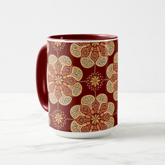 コーヒーマグとメダリオンのオシェのワイン マグカップ (正面左)