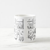 コーヒーマグと獣医イラストレーション コーヒーマグカップ (中央)