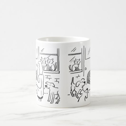 コーヒーマグと獣医イラストレーション コーヒーマグカップ (中央)