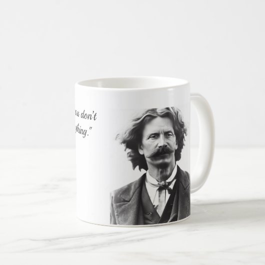 コーヒーマグと真実についての引用文Mark Twain コーヒーマグカップ (正面右)