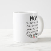 コーヒーマグに命がかかってもお母さん ジャンボコーヒーマグカップ (正面右)