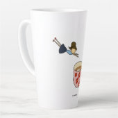 コーヒーマグに飛び込む カフェラテマグ (左アングル)