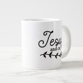 コーヒーマグのイエスとコーヒーをパーソナライズ ジャンボコーヒーマグカップ (正面右)