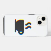 コーヒーマグのグリッチ iPhoneケース (裏面横)