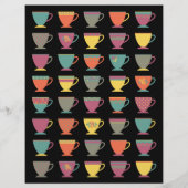 コーヒーマグのメニューフライヤーモダン、ブラック チラシ (裏面)