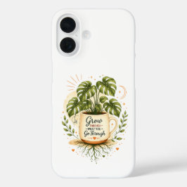 コーヒーマグのモンステラ観葉植物 | かわいいボタニカルデザイン iPhone 16ケース