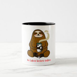 コーヒーマグの前にトーキーなし ツートーンマグカップ