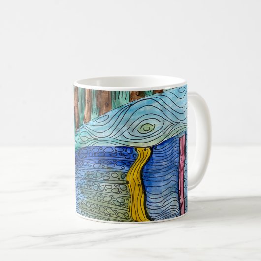 コーヒーマグの水色 コーヒーマグカップ (正面右)