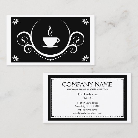 コーヒーマグの洗練さ 名刺 (正面/裏面)