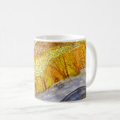 コーヒーマグの湿地の水色 コーヒーマグカップ (正面右)