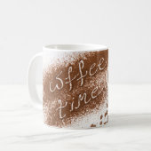 「コーヒーマグはっきりした：コーヒーと同じように」 コーヒーマグカップ (正面左)