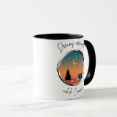 コーヒーマグをキャンプ中に夢が作られる マグカップ (正面右)