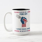 コーヒーマグをフォーク ツートーンマグカップ (左)