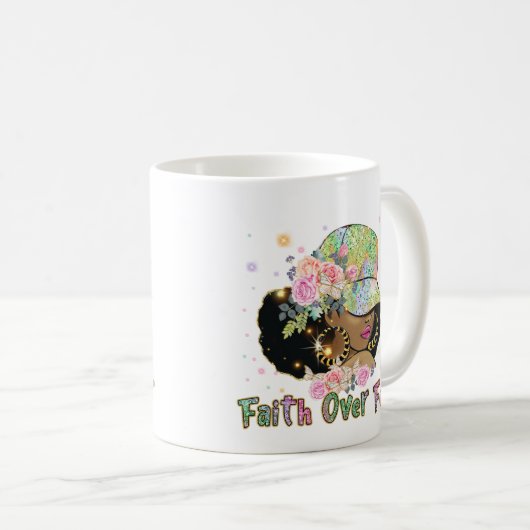 コーヒーマグを恐れることに対する信仰 コーヒーマグカップ (正面右)