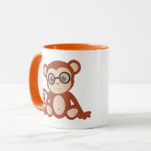 コーヒーマグを愛している-かわいいサルのカップ マグカップ (正面左)