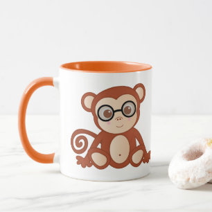 コーヒーマグを愛している-かわいいサルのカップ マグカップ