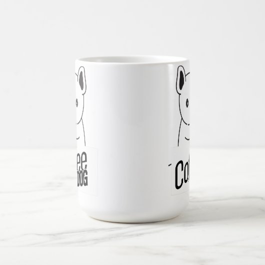 コーヒーマグを持っている犬はコーヒードッグと言う コーヒーマグカップ (中央)