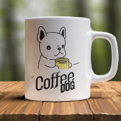 コーヒーマグを持っている犬はコーヒードッグと言う コーヒーマグカップ
