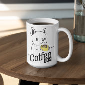 コーヒーマグを持っている犬はコーヒードッグと言う コーヒーマグカップ