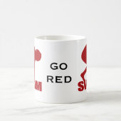 コーヒーマグを赤く泳ぐ コーヒーマグカップ (中央)