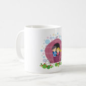 コーヒーマグを運ぶカップル コーヒーマグカップ (正面左)