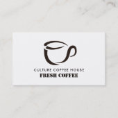 コーヒーマグアイコン、バリスタ、カフェ、コーヒーハウス 名刺 (正面)