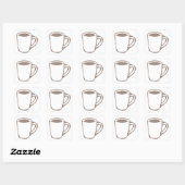 コーヒーマグイラストレーション スクエアシール (シート)