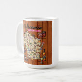 コーヒーマグウィスコンシン夕食クラブマップ コーヒーマグカップ (正面左)