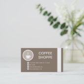 コーヒーマグカップの泡 名刺 (スタンド正面)