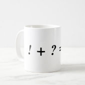 ! + ? = ?! コーヒーマグカップ (正面左)