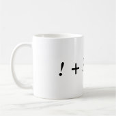 ! + ? = ?! コーヒーマグカップ (左)